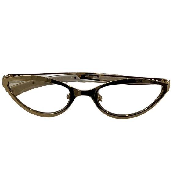 Le Specs Glitch Cat Eye Sunglasses in Bright Gold